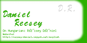 daniel recsey business card